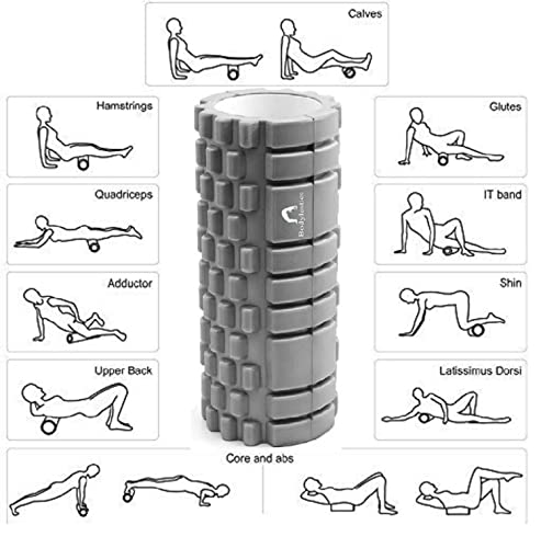Image of Bodylastics 33cms Foam Roller for Pre & Post Workout Sessions, Deep Tissue Massage, Relief from Muscle Pain