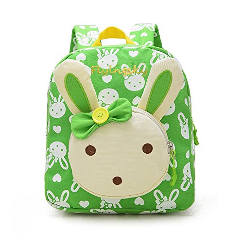 Preisvergleich Produktbild Flyingsky Kaninchen Tiere Kinderbuch Rucksack Baby Schultasche (grün)
