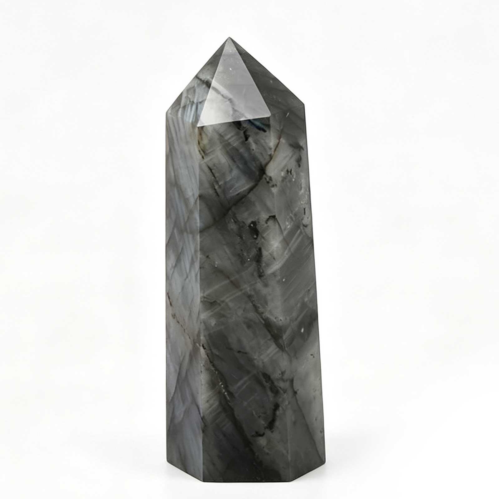 AGSHYWFT Large Labradorite Healing Crystals Wands Point Obelisk 3.9-6.3"