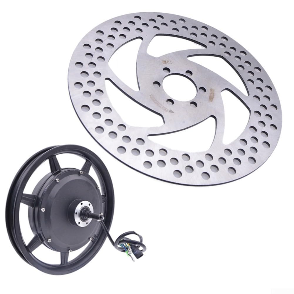 Rotore del freno a disco per bicicletta, 180 mm, 203 mm, con 6 bulloni da 3 mm, ispessito, per bici elettriche e moto elettriche (203 mm, 3,0 mm)