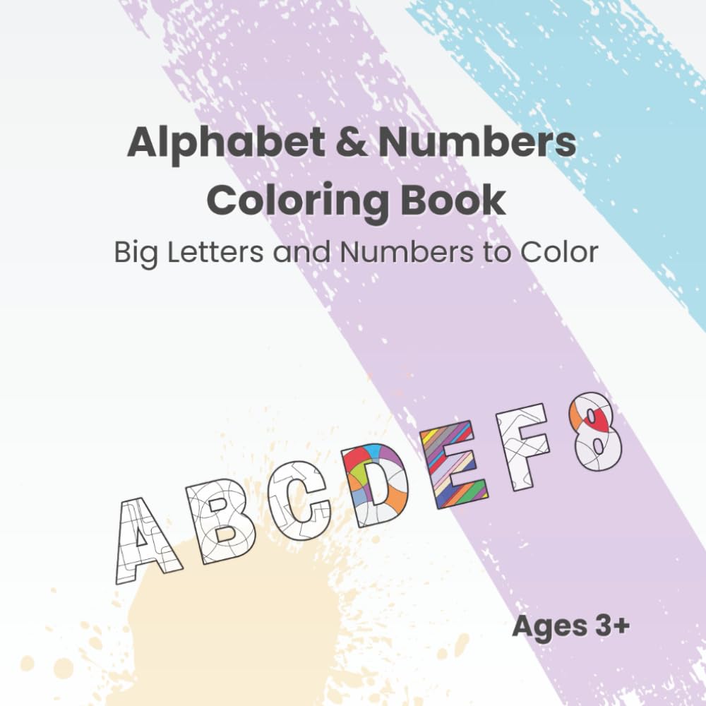 Alphabet & Numbers Coloring Book: Big Letters and Numbers to Color (Lebof Activity Books)