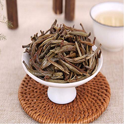 100g (0.22LB) Aguja de Plata, Té Blanco Baihaoyinzhen Punta Blanca, Pekoe Árbol Viejo, Comida Orgánica Natural, Té Crudo Chin