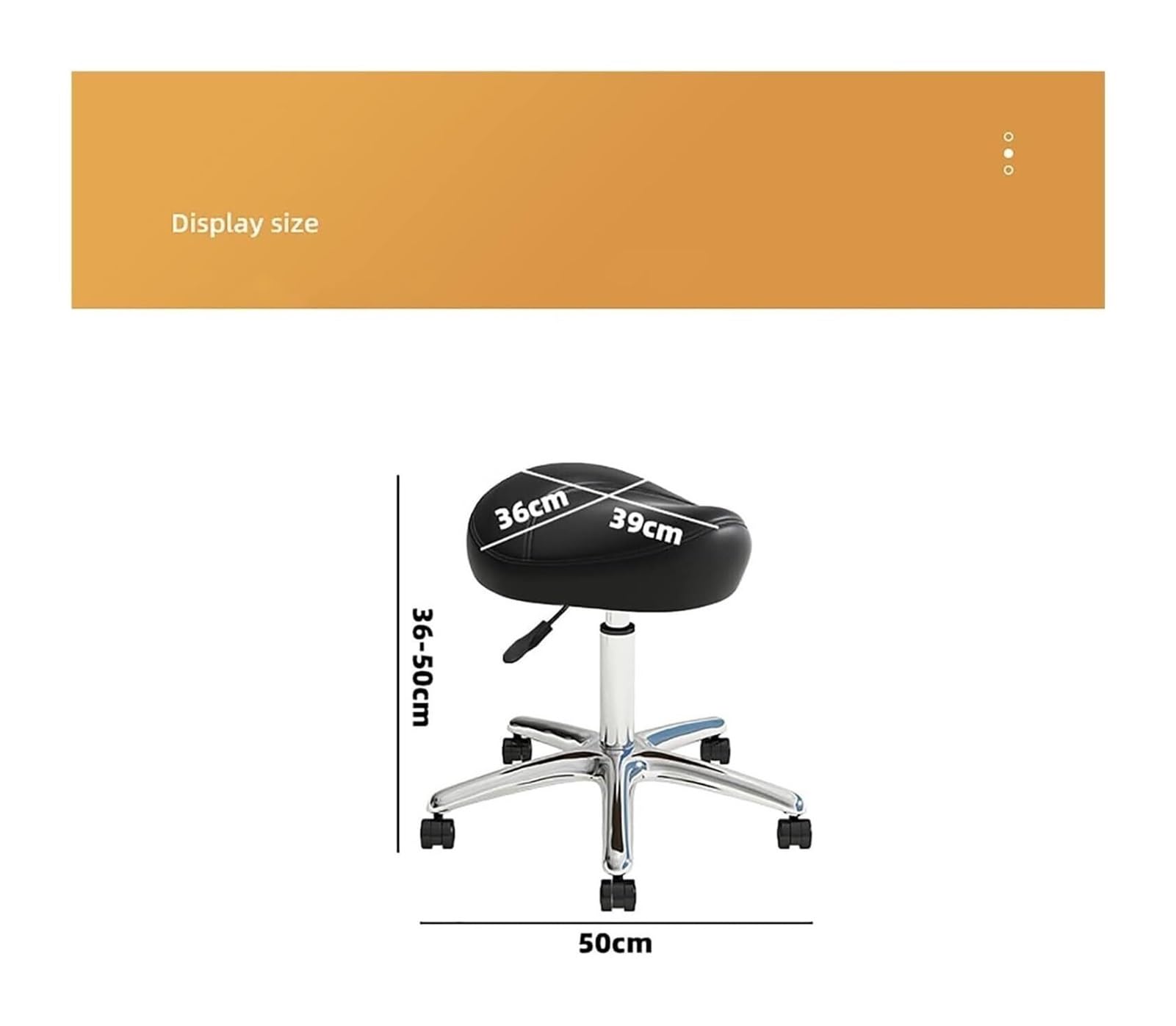 Silla de Oficina, Silla de Escritorio, Taburete con Ruedas, Giratorio, Altura Ajustable, Taburete ergonómico Resistente for Laboratorio, clínica,(B)