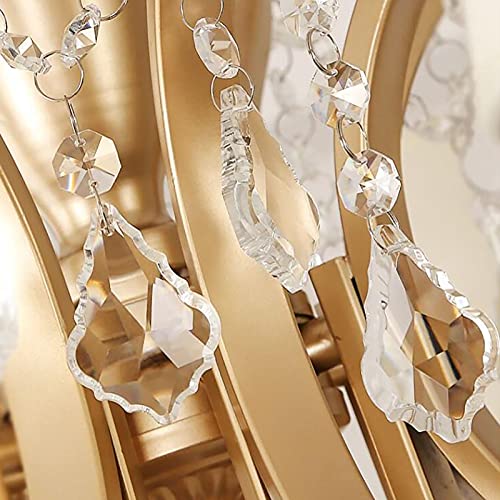 Lustre Ambre Cristal K9 Chrome – 6/8/10 Bras – Lampe Pendentif Vintage