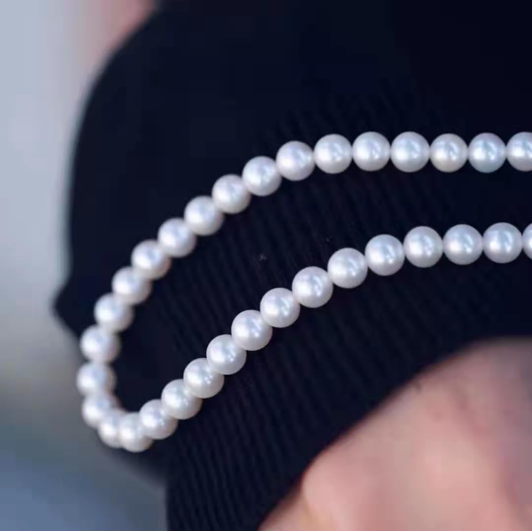 Collana di perle coltivate d'acqua dolce, collana di qualità AAA+ per donne, regali di gioielli per la fidanzata madre, regalo per la moglie, matrimonio, compleanno, anniversario