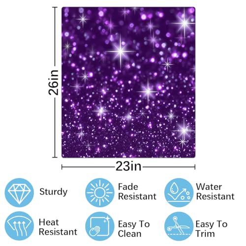 Magnet lave-vaisselle violet pailleté Mexpekil masque rayures façade - 2