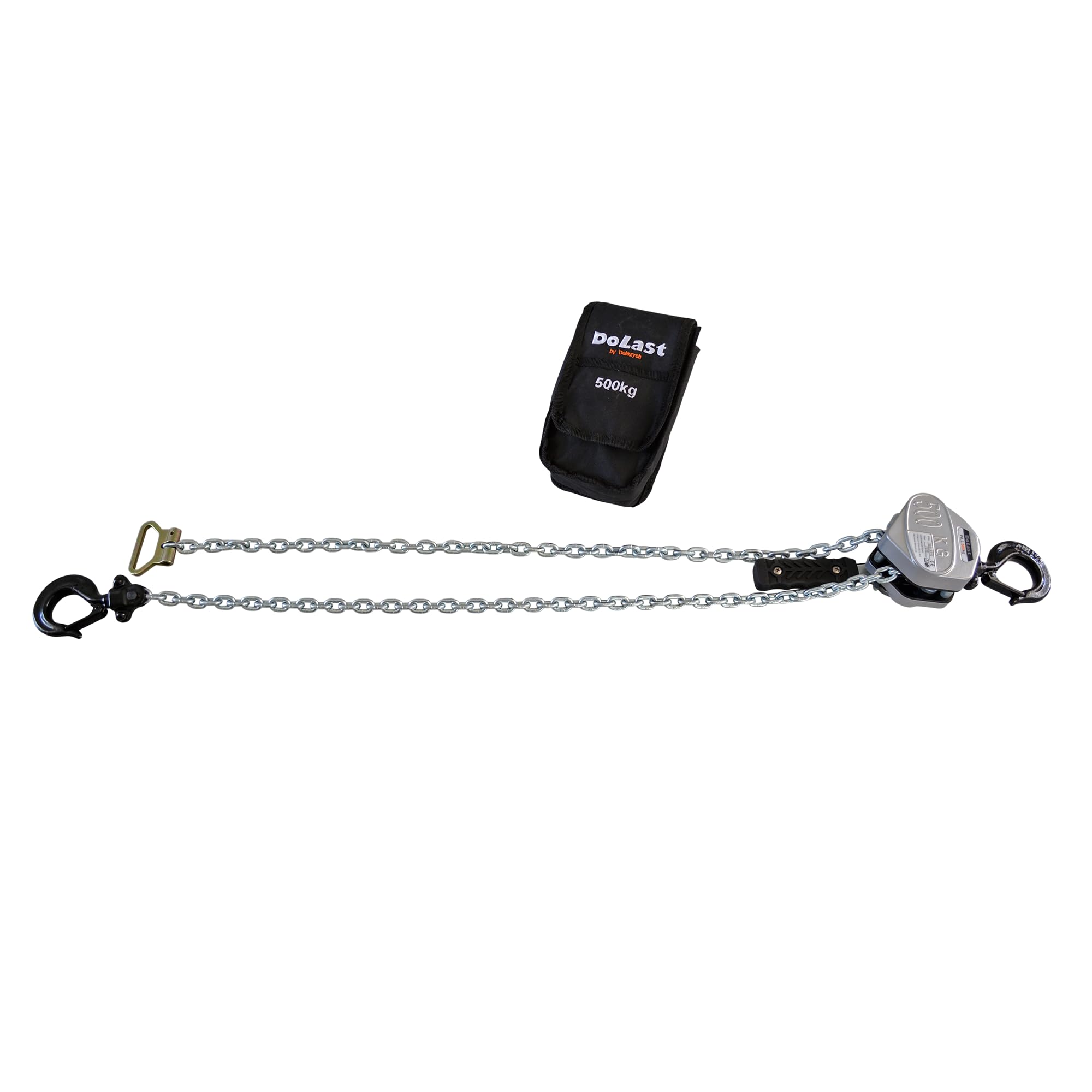 Dolezych Black Series - Mini leva a cricchetto secondo EN 13157, portata 500 kg, 1,5 m