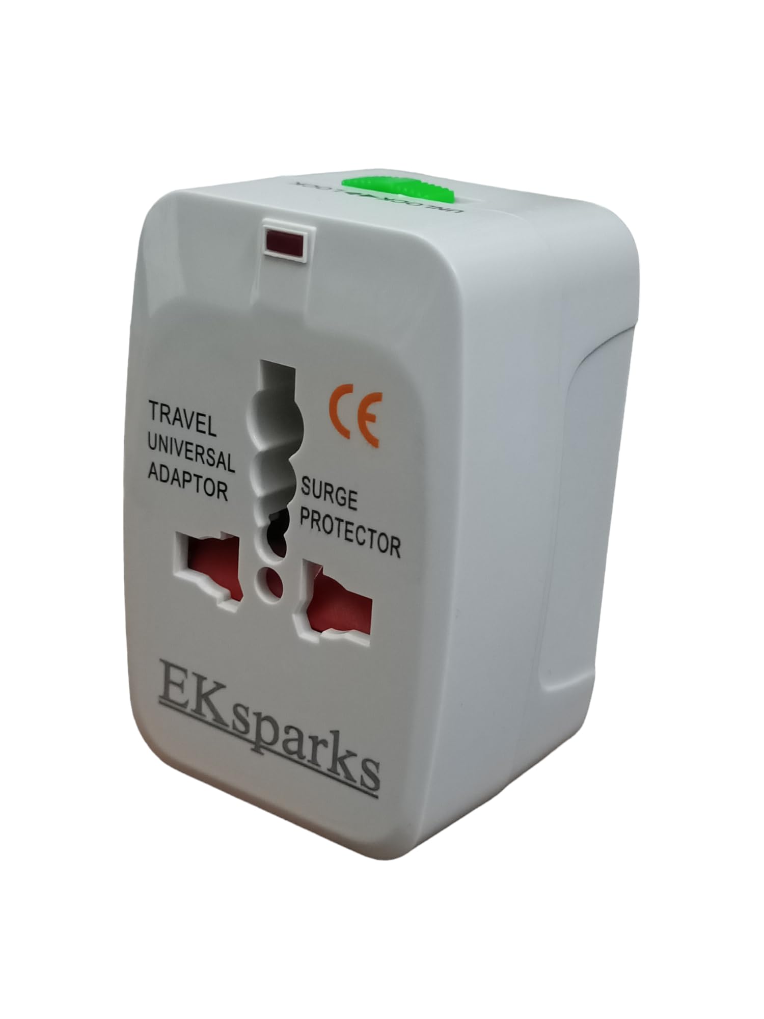 EKsparks Universal Travel Adapter Worldwide All in One International Universal Power Travel Adaptor Smart Wall Charger AC Power Plug Adapter Compatible with Smartphone and 150+ Countries (White)-image-34