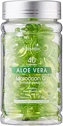 Sérum Capilar Profissional 40 Cápsulas Vitaminas Cabelo, Fórmula Leve e Não Oleosa para Hidratação e Suavização (Aloe Vera)