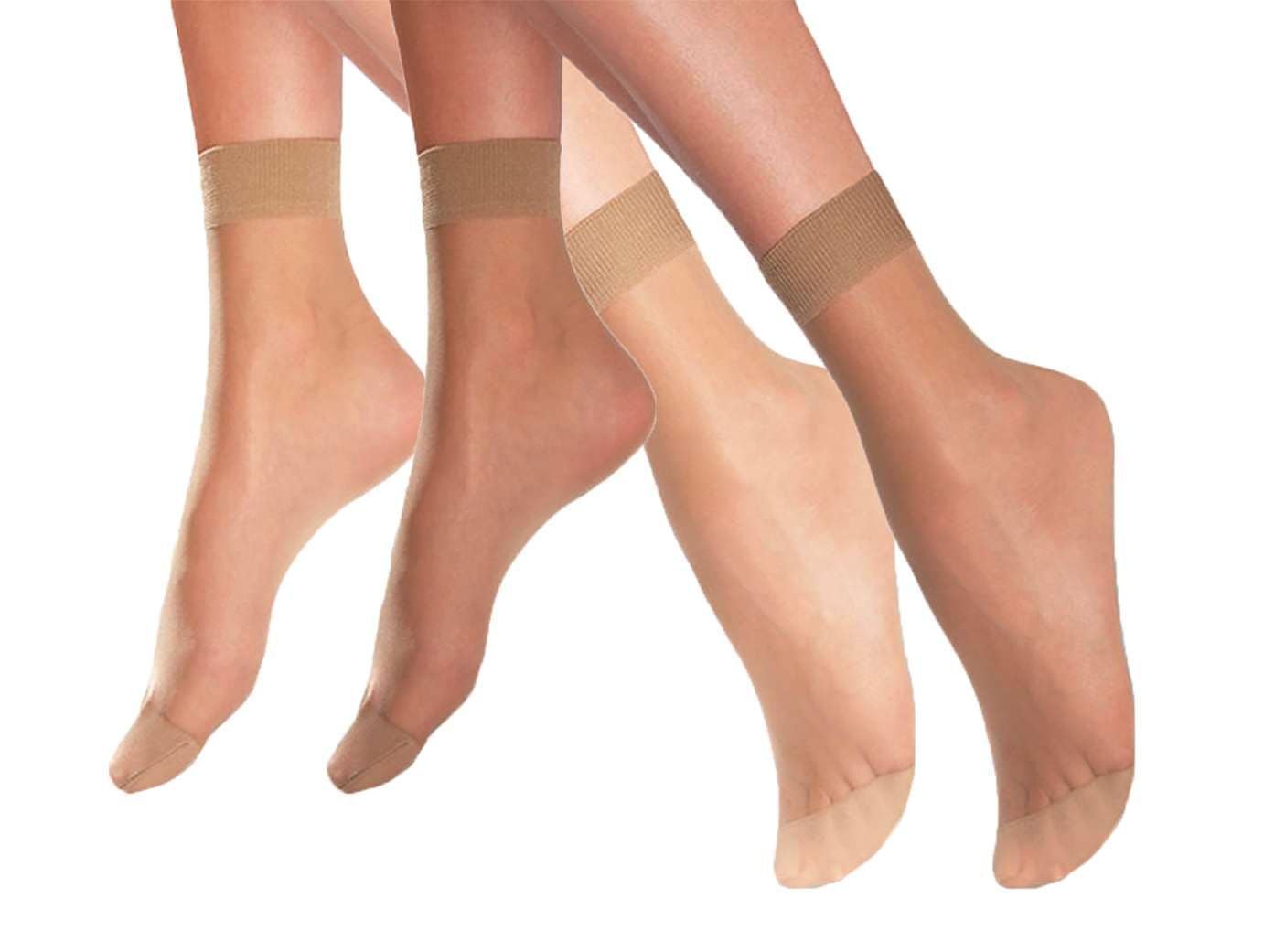 Aurellie Women's Mix Sheer Ankle High Trouser Socks 10 Pairs, Lightweight & Comfortable Pop-Up Style, Ideal For Work, Everyday Wear