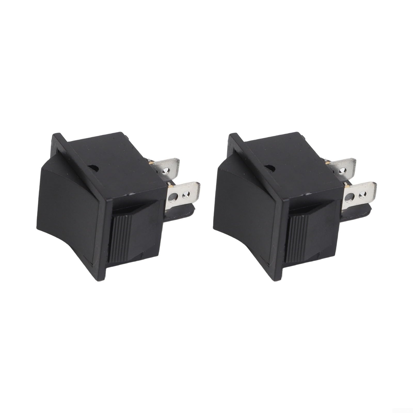 HEIBTENY 2Pcs 6-24V Kids Electric Car Throttle Switch 10A Automatic Reset Control Pedal for Ride On Toy Vehicle Forward Reverse 2/3/6 Pin Plug-in Black Replacement Parts(2PIN)