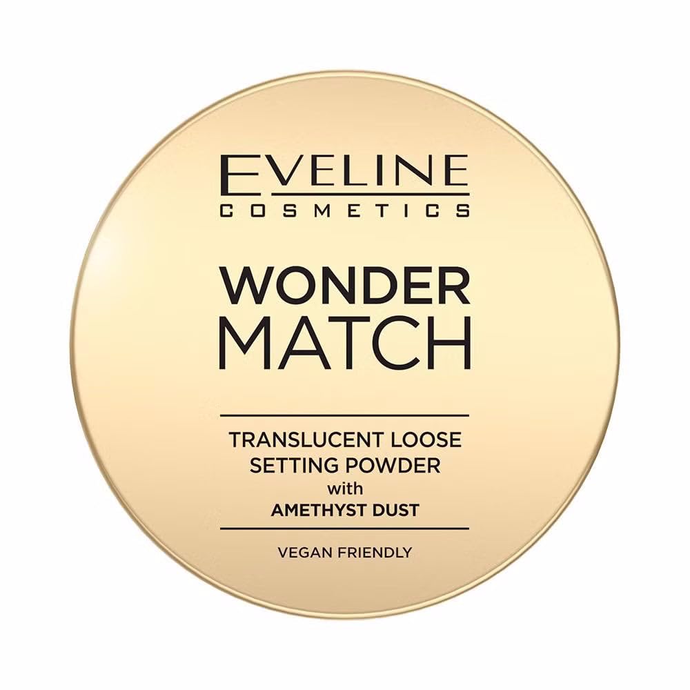 Eveline Cosmetics Wonder Match Wonder Match Amethyst Infused Translucent Setting Powder - Long-lasting Smooth Finish, Vegan Formula