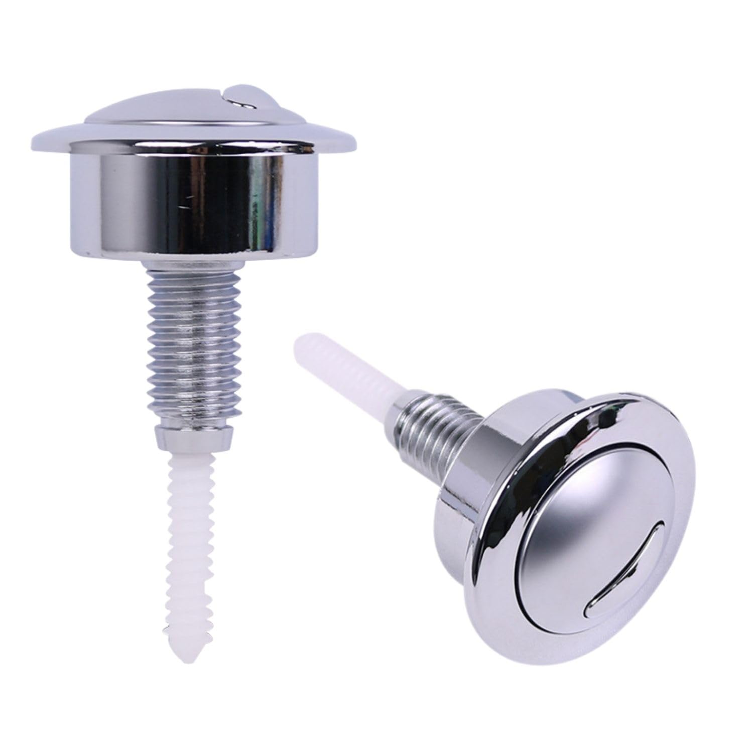 Toilet Flush Button 2 Pack for 49 Cistern Drain Valve, Push Button Flush Replacement for Bathroom Tank Repair, Round Toilet Flush Button Replacement for Standard Systems
