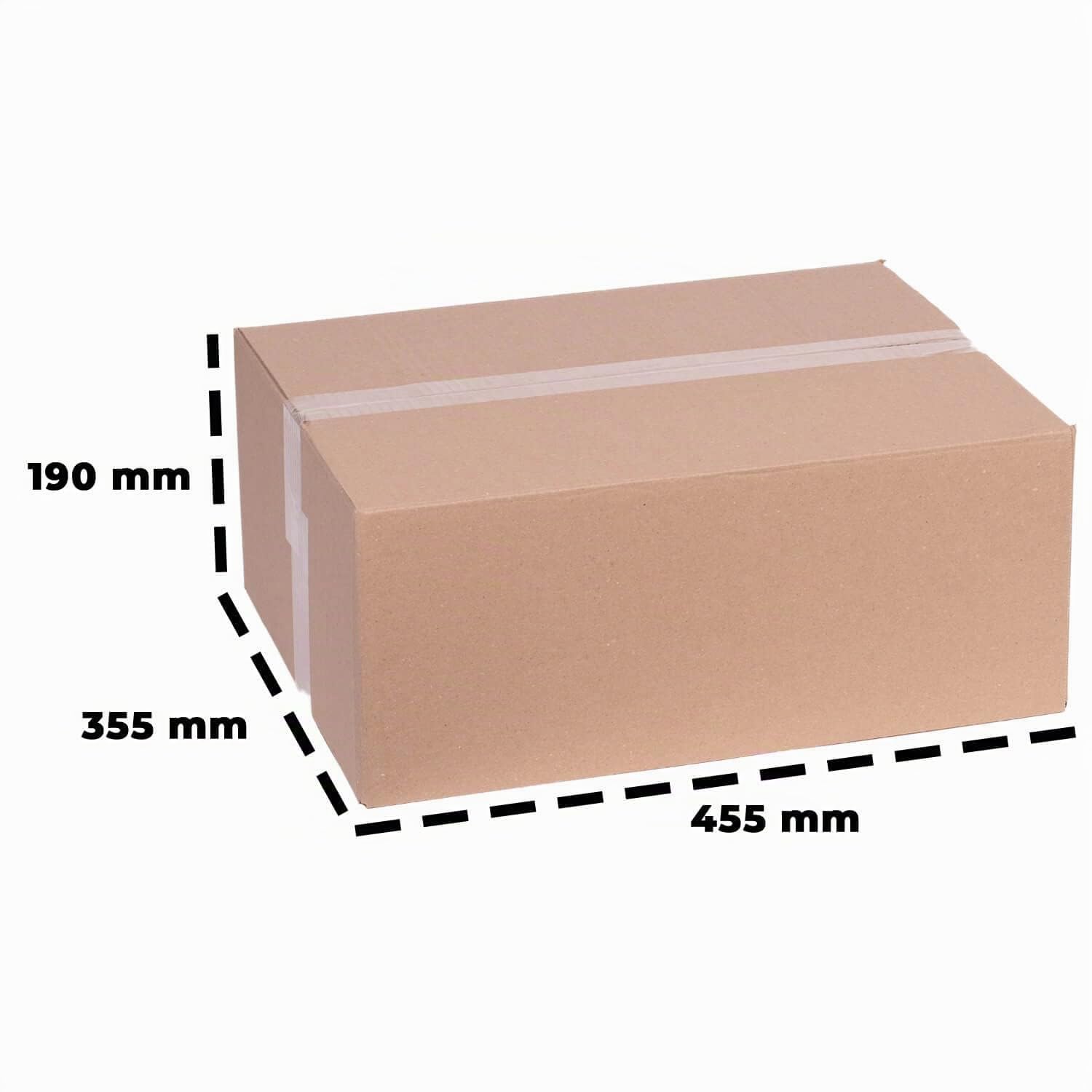 smiley pack 100 Stück Faltkartons 450 x 350 x 180 mm braun Versandkarton Verpackungskartons 45 x 35 x 18 cm aus Wellpappe 1 wellig Karton Pappkarton Versandbox Paket Päckchen