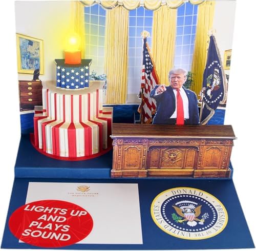 Donald Trump Pop Up Birthday Card with Real Voice, Lights & Music...