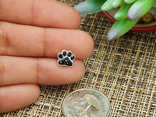 Image of 925 Sterling Silver Paw Print Stud Earrings (Choose Your Style) (Nickel Free)
