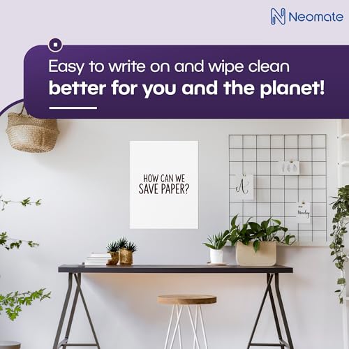 Image of Vinyl Dry Erase Writing Surface | Whiteboard Sticker | Super Sticky, Residue-Free Removal | 3ft x 2ft, White | Ideal for Professionals & Work from Home Use