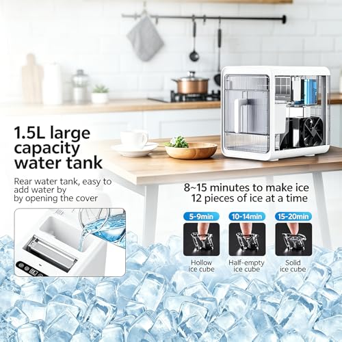 Máquina de hielo pequeña para casa pequeña eficiente y portátil 5