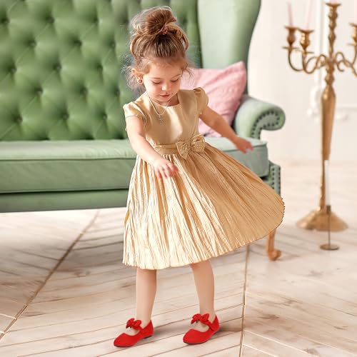 Image of PANDANINJIA Toddler Dress Shoes Flower Girls Ballet Flats