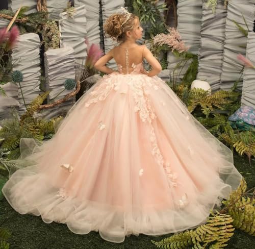 Kids Pageant Dresses for Girls Flower Girl Dresses for Wedding Tulle Prom Ball Gown Girls Formal Dress3