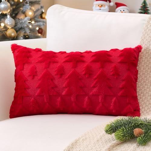 JOTOM 1 Stück Weihnachten Kissenbezüge, Plüsch Kurze Wolle...