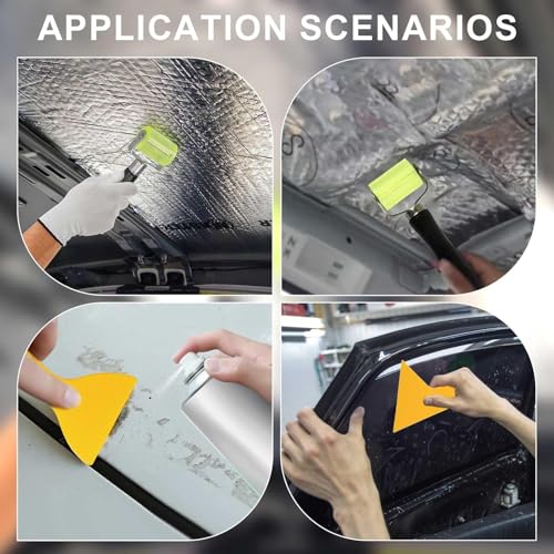 DIYCUT 8er Set Andruckrolle Werkzeug 30mm und 50mm, Handdruck Roller,2 Silikon Andrückwalze mit 6 Abstreifklingen zum Kantenversiegeln, Nahtpressen Rollenarbeit