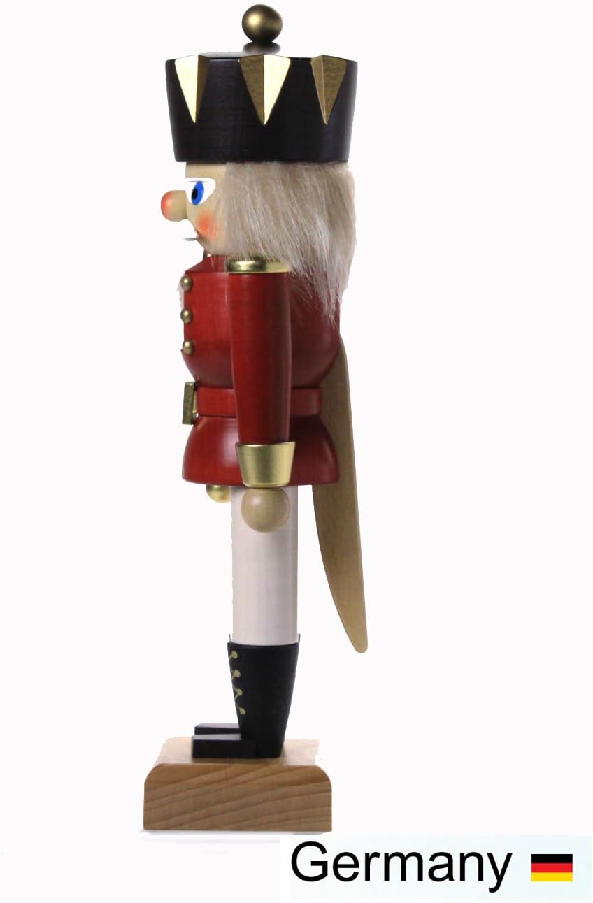 German Christmas Nutcracker King red - 27,5 cm / 11 inches - Christian Ulbricht