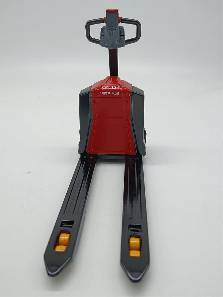 Zhongli - Carretilla eléctrica de empuje manual 1:10, réplica de carretilla elevadora en movimiento, mango giratorio, colección estática, juguetes de aleación de zinc, regalo