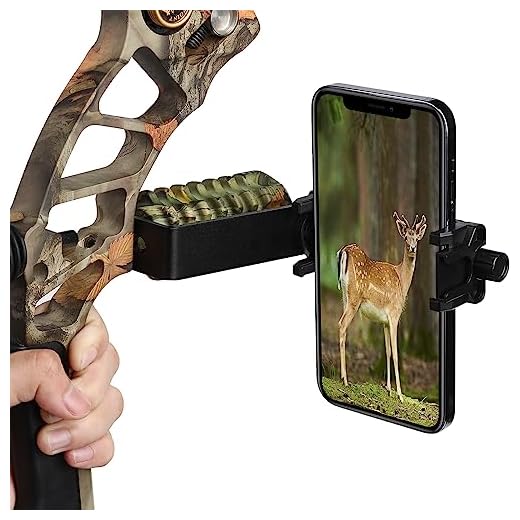 LEANPRO Phone Holder for Compound Bow Phone Mount Holder Arrow Bracket for Archery Hunting Photos and Video Moment Recorder