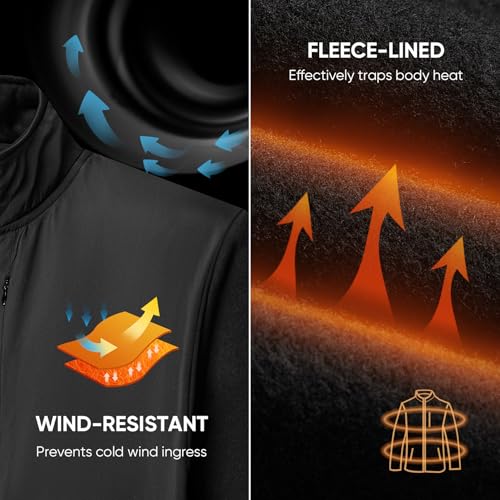 HOTSUIT Fleece Jacket Men Full Zip Winter Coat with Pockets Classic Warm Sweatshirt2