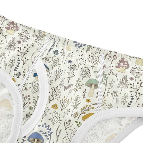 Boys' Exclusive Briefs Toddler Underwear 95% Combed Cotton Boxerbriefs 2T Mushroom and Forest Pattern 14