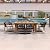 PURPLE LEAF 7 Pieces Outdoor Dining Set Patio Furniture Set Aluminum Wicker Rattan Patio Table and Chairs for Lawn Garden Porch Brown
