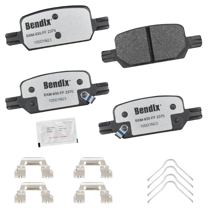 Image of Bendix Fleet Metlok MKD2370FM Semi-Metallic Rear Brake Pads for Chevrolet Colorado 2022-2021, GMC Canyon 2022-2021