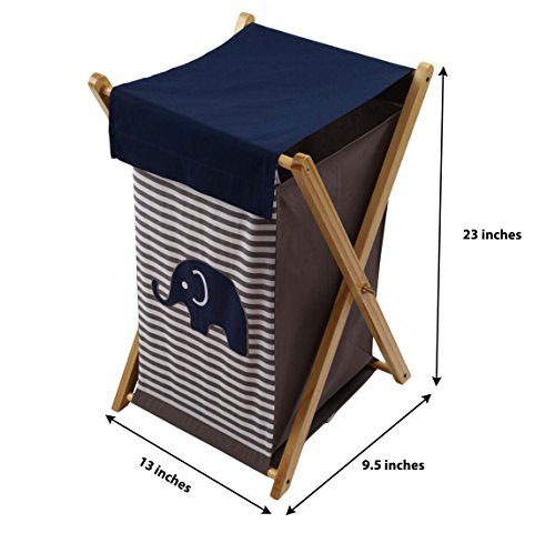 Bacati - Elephants Blue/Grey Hamper #TOP3