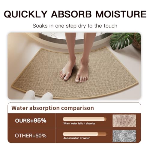 Tapis de douche incurvé antidérapant et séchage rapide
