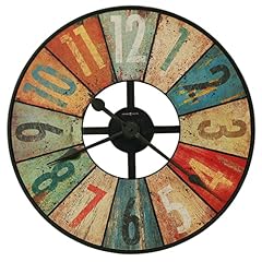 Howard Miller Grange Hall Wall Clock Oversized Rustic Analog Wall Clock, Aged Background with Multi