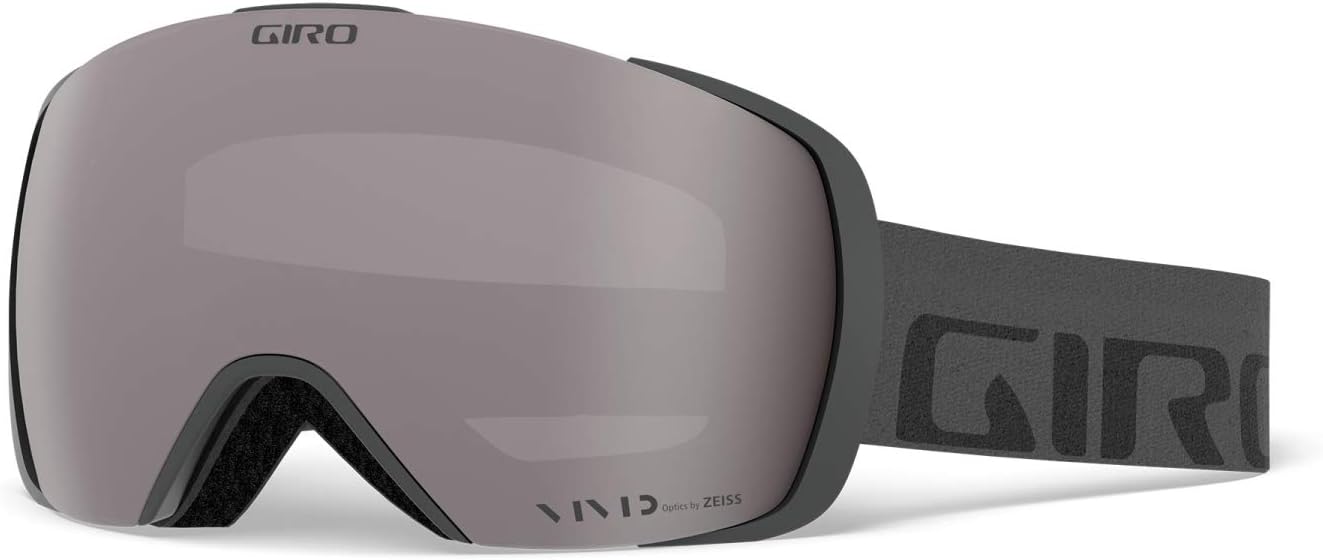 Giro Contact Snowboard Ski Goggles - for Men & Women- Magnetic Quick Change w/ 2 VIVID Lenses - Anti Fog Vent Tech - OTG Grey Wordmark VIVID Onyx/VIVID Infrared