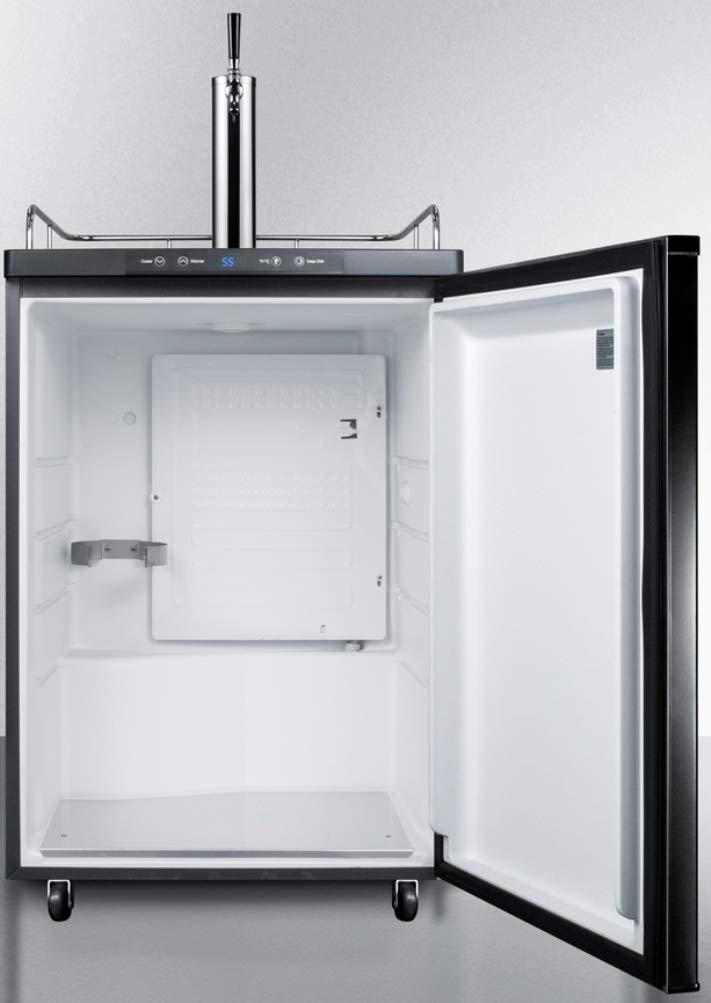 Summit Appliance Sbc635mcf Cold Brew Coffee Dispenser In Black With A Complete Stainless Steel Tap Kit And Nitrogen Tank Included, Automatic Defrost, Digital Thermostat, Deep Chill Function on Fridge.com - View 3