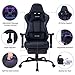 VON RACER Massage Gaming Chair Video High Back Racing PC Computer Desk Office Chair Swivel Ergonomic Executive Leather Chair with Footrest and Adjustable Armrests, Black