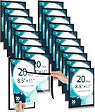 SPVIKISGO 20 Pcs Magnetic Sign Holder 8.5 x 11'' Letter Magnetic Picture Frame Adhesive Frames for Walls...