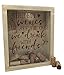 Wine Cork Shadow Box - Cork Holder Wine Decor For Home and Kitchen - Rustic White, 11 x 9 - Holds Over 60 Corks