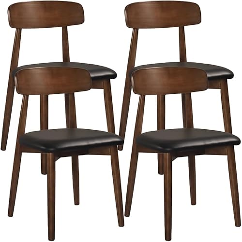 Miniatura 31 de YVYKFZD Sillas de comedor de madera maciza, juego de sillas de comedor sin brazos, sillas de cocina tapizadas de cuero, cómoda silla auxiliar con