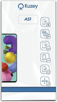 KZY Contact Tempered Screen Protector Unbreakable Glass compatible with Samsung A51