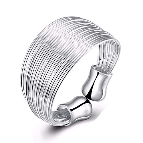 Bague ouverte ajustable en alliage métallique haut de gamme