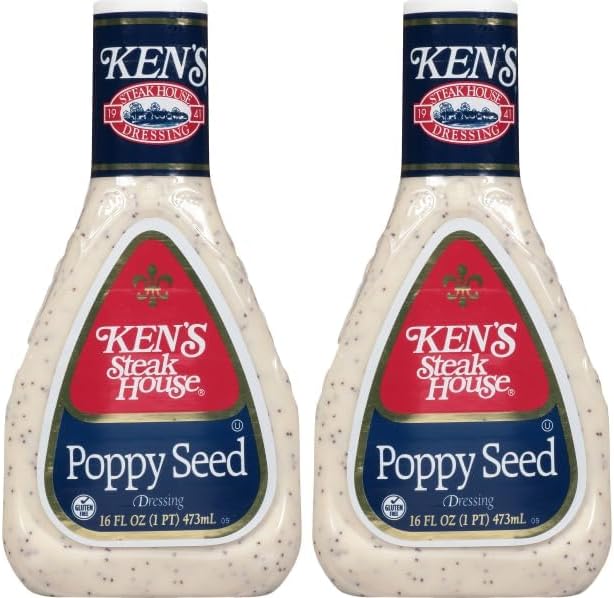 Ken's Poppy Seed Salad Dressing, 16 OZ, Pack of 2, Bundled