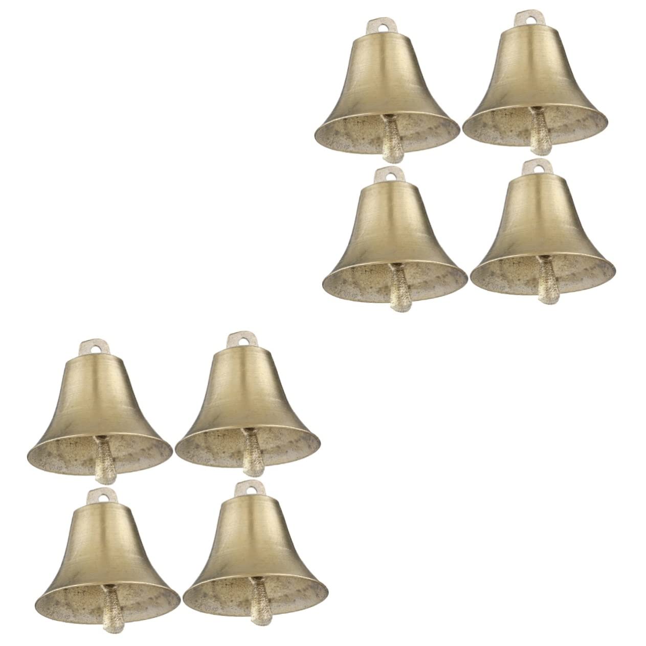 STOBAZA 2sets Retro Metal Cow Bells Loud Choker Bells for Farm Sheep Accessory Bright Sound 4pcs*2