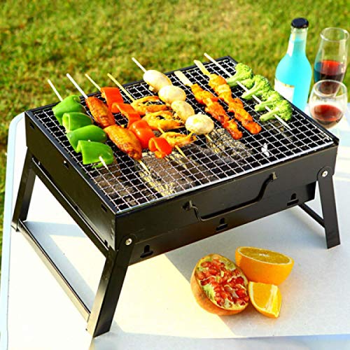 Qualität Edelstahl BBQ Grill, Außen Verdickung Tragbare Holzkohle Grill, Für Camping Picknick Garten GRILL Werkzeuge
