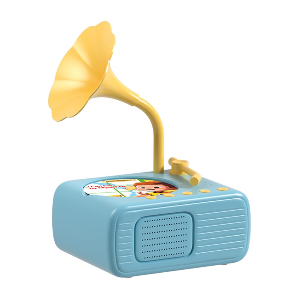 Jugador discográfico para niños con oradores Fonógrafo Educativo para niños (Azul)