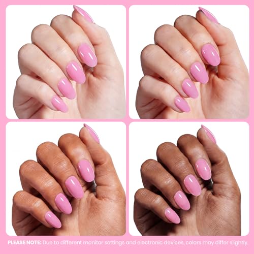 Image of Beetles Pink Gel Polish - Baby Flush Full Size 15ML /0.51Fl Oz, Hema Free Pink Gel Nail Polish, Soak Off UV LED Lamp Bright Holiday Nails Art, Manicure Salon DIY Nails