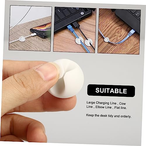 Housoutil 10 piezas Clips para Gestión de Cables de Escritorio, Organizador de Cables para Computadora Versátil para Hogar y Oficina miniatura 5